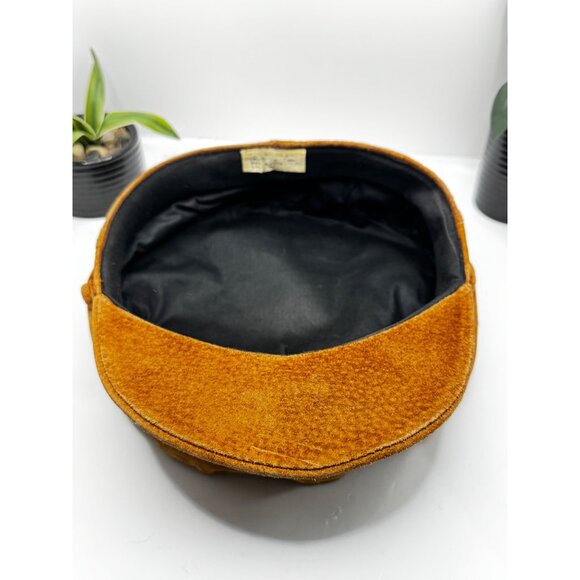 Vintage Camel Suede Newsboy Cap - Picture 7 of 9